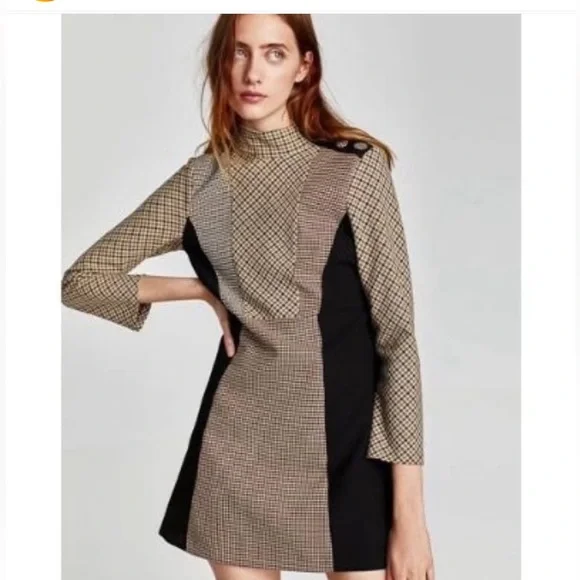 Zara Woman Plaid Mini Dress - Picture 12 of 12